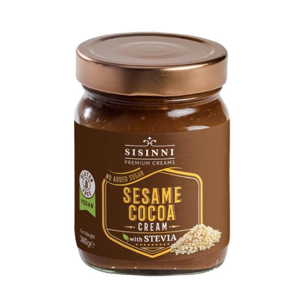 Sesame cocoa cream ταχινόκρεμα με κακάο με στέβια και μαλτιτόλη